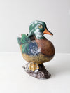 vintage ceramic duck figurine