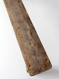 antique primitive 9-foot wood bench