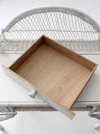 early 20th century American wicker desk with drawer