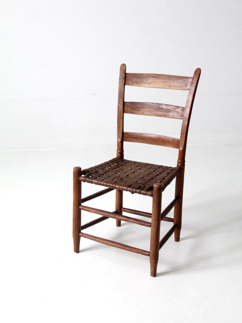 antique American splint weave chair