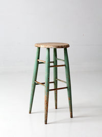 1930s painted wooden farmhouse stool