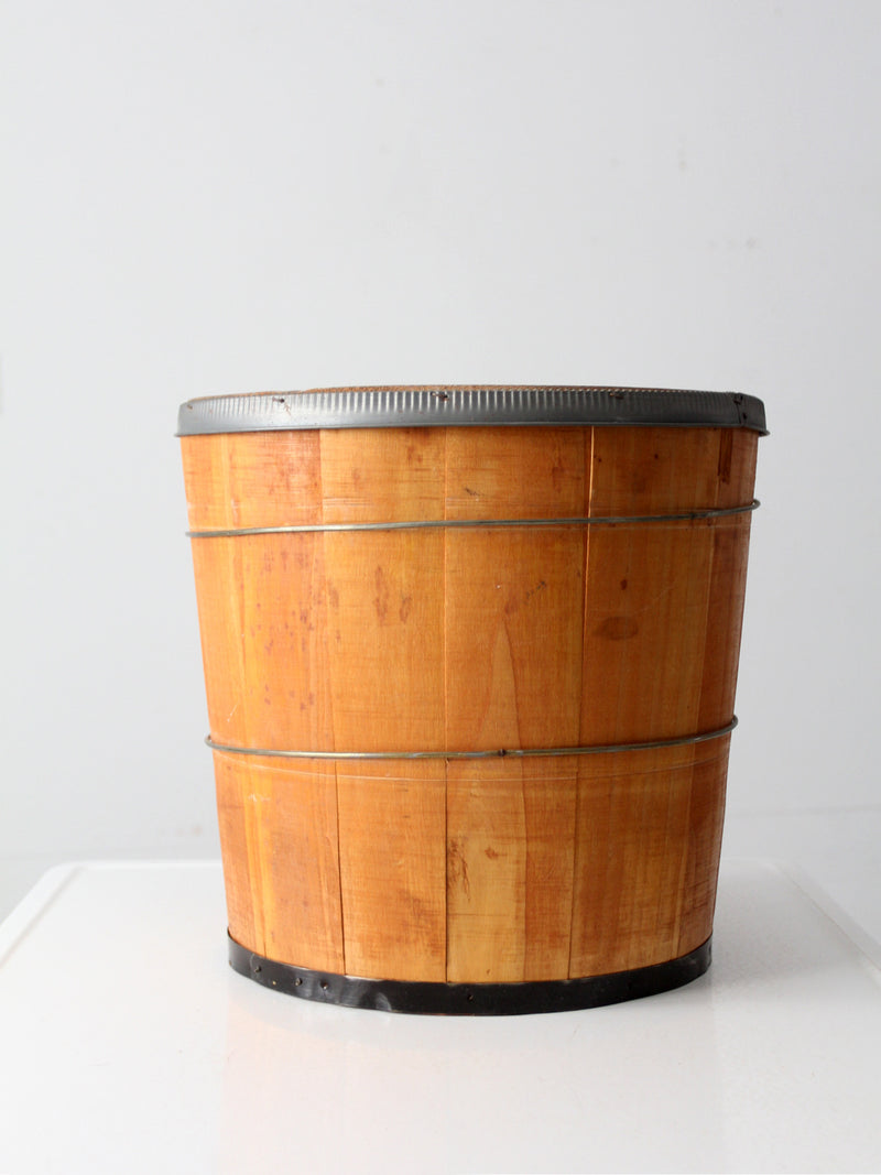 antique wooden butter tub