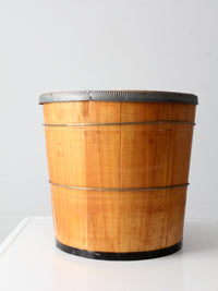 antique wooden butter tub