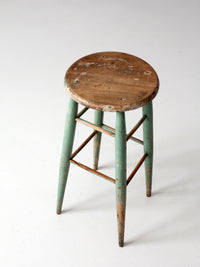 1930s painted wooden farmhouse stool
