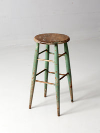 1930s painted wooden farmhouse stool
