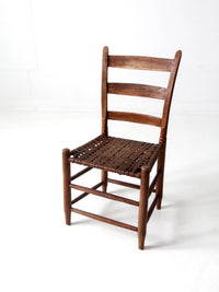 antique American splint weave chair