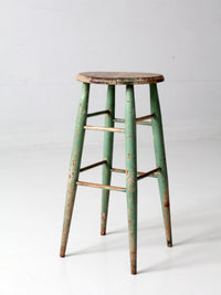 1930s painted wooden farmhouse stool