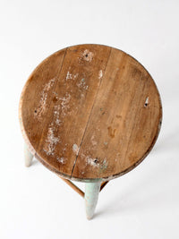 1930s painted wooden farmhouse stool