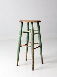1930s painted wooden farmhouse stool