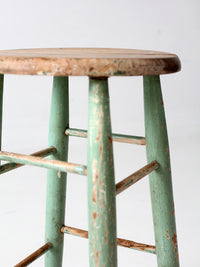 1930s painted wooden farmhouse stool