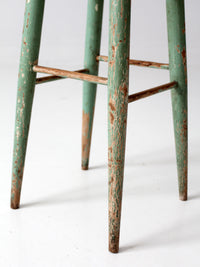 1930s painted wooden farmhouse stool