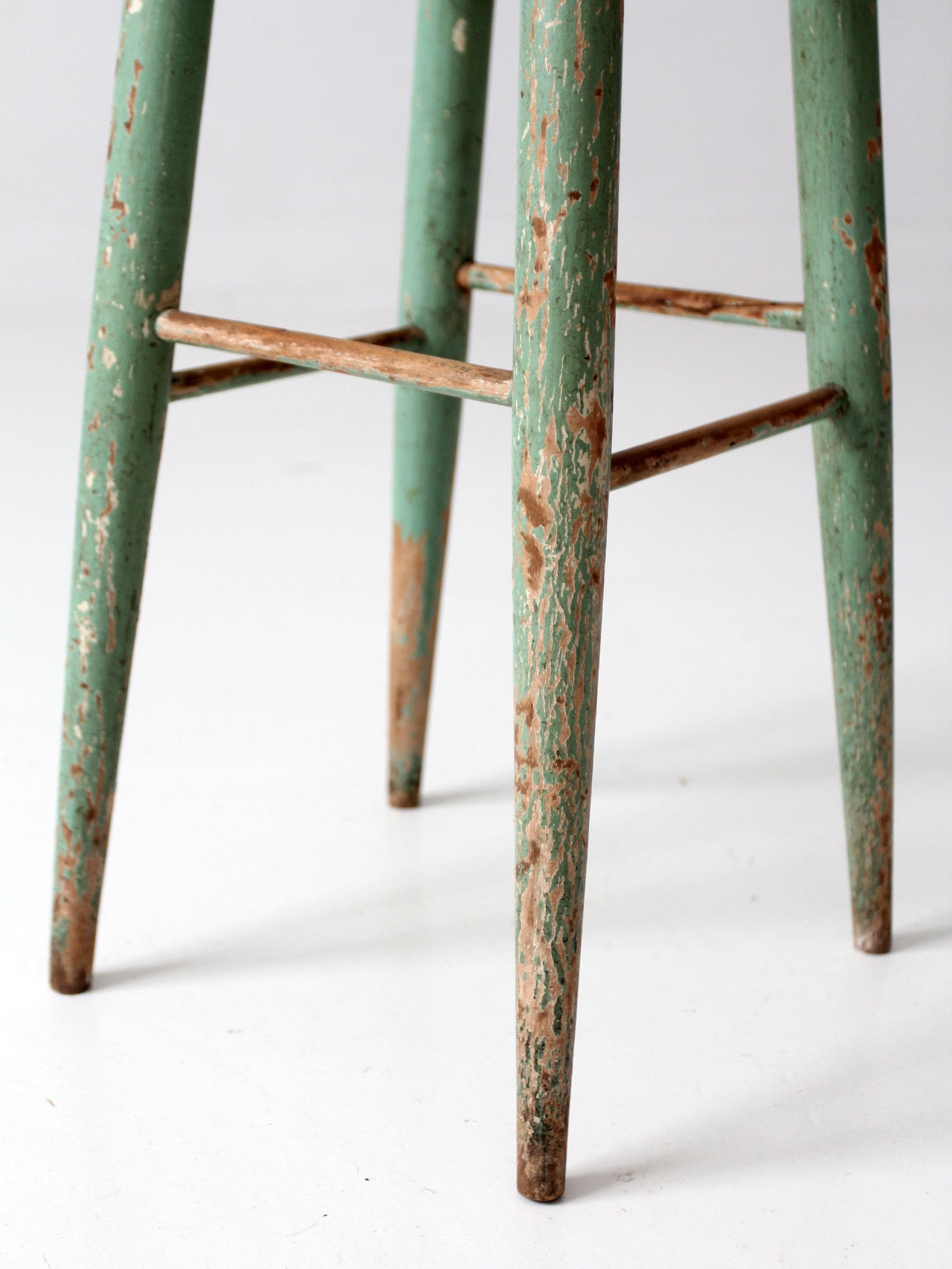 1930s painted wooden farmhouse stool