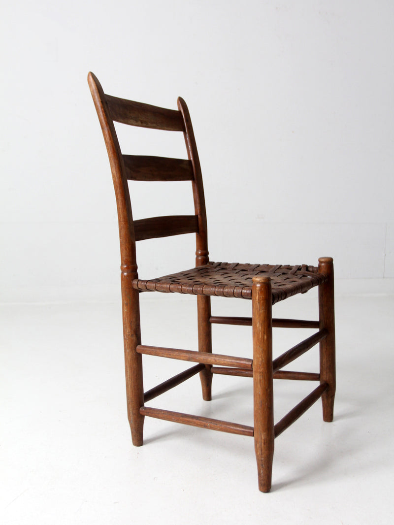 antique American splint weave chair