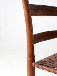 antique American splint weave chair