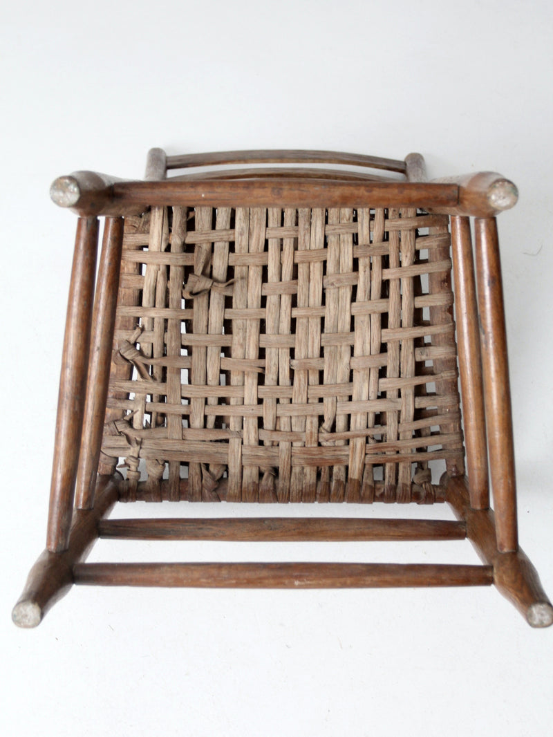 antique American splint weave chair