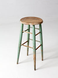 1930s painted wooden farmhouse stool