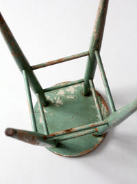 1930s painted wooden farmhouse stool