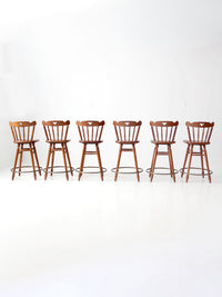 mid-century Tell City swivel counter stools