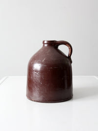 antique stoneware jug | brown glazed pottery crock