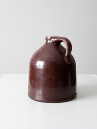 antique stoneware jug | brown glazed pottery crock