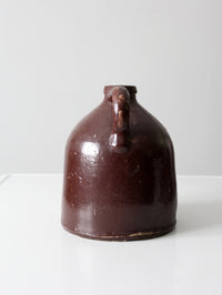 antique stoneware jug | brown glazed pottery crock
