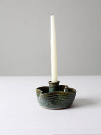 vintage studio pottery candlestick holder