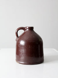antique stoneware jug | brown glazed pottery crock