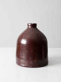 antique stoneware jug | brown glazed pottery crock