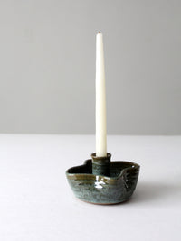 vintage studio pottery candlestick holder