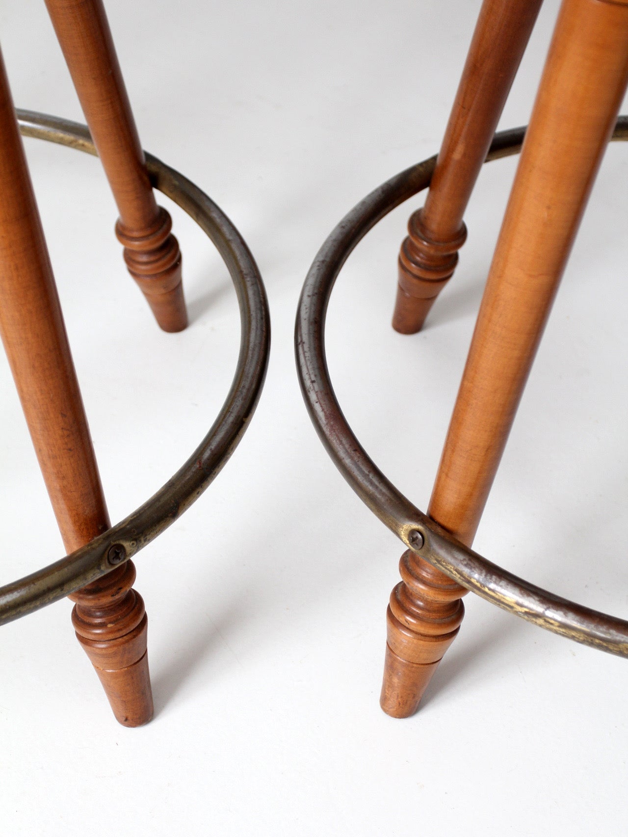 mid-century Tell City swivel counter stools