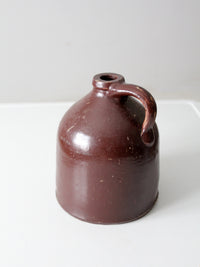 antique stoneware jug | brown glazed pottery crock