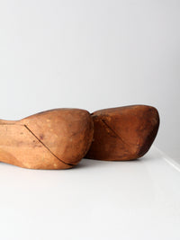 antique primitive wooden clogs