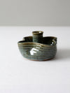 vintage studio pottery candlestick holder
