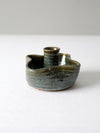 vintage studio pottery candlestick holder