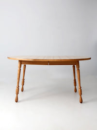 vintage farmhouse dining table with leaf extension