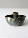 vintage studio pottery candlestick holder