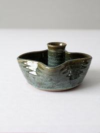 vintage studio pottery candlestick holder
