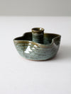 vintage studio pottery candlestick holder
