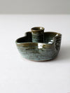 vintage studio pottery candlestick holder