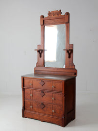 antique Victorian dresser with mirror