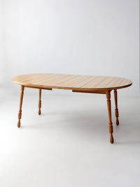vintage farmhouse dining table with leaf extension