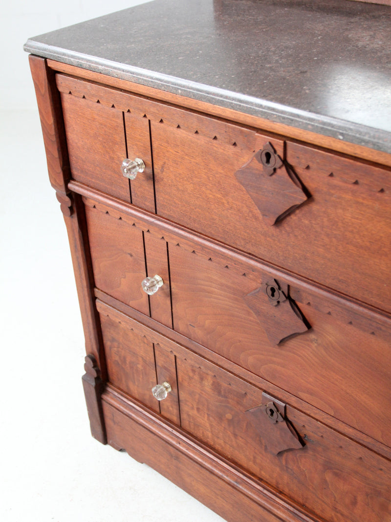 antique Victorian dresser with mirror