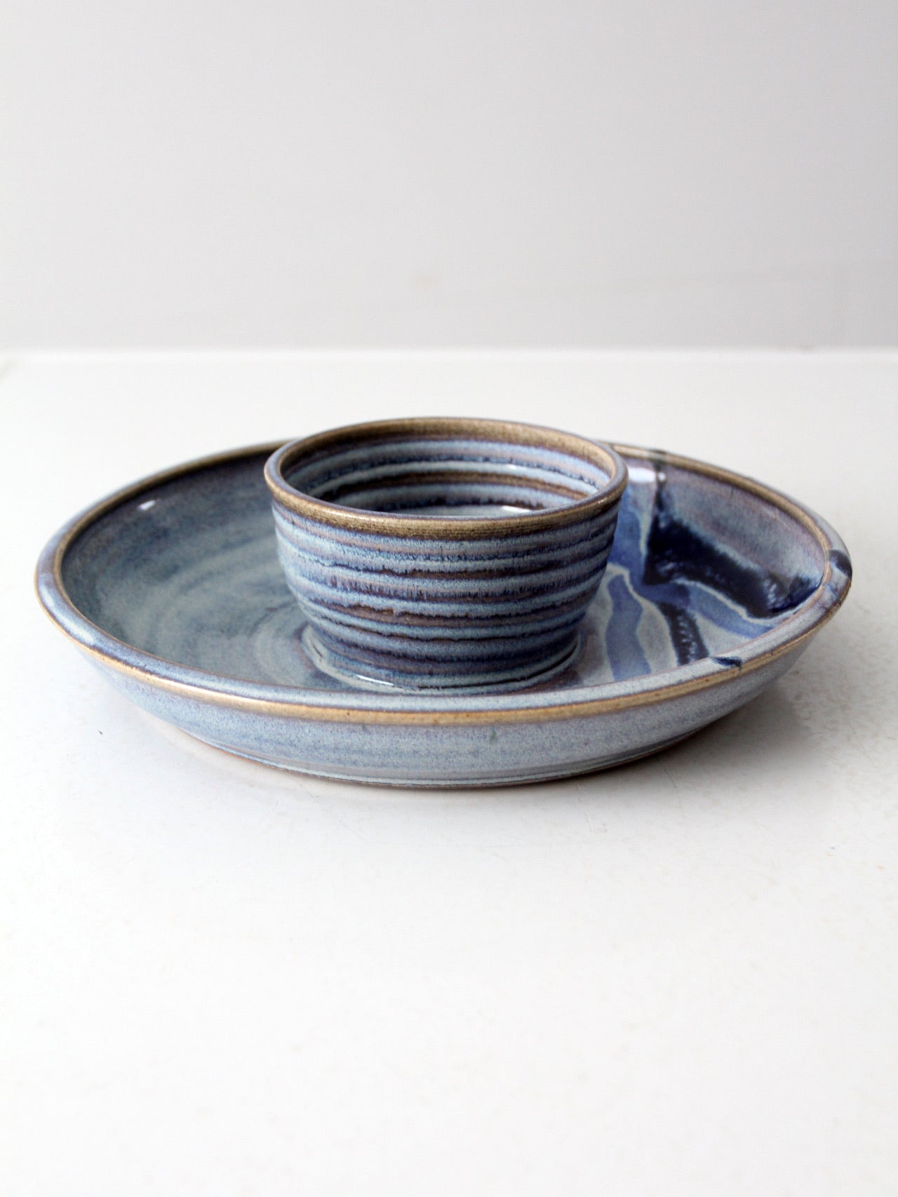 vintage studio pottery serving platter