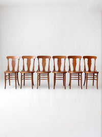 antique Victorian bentwood dining chairs | set of 6