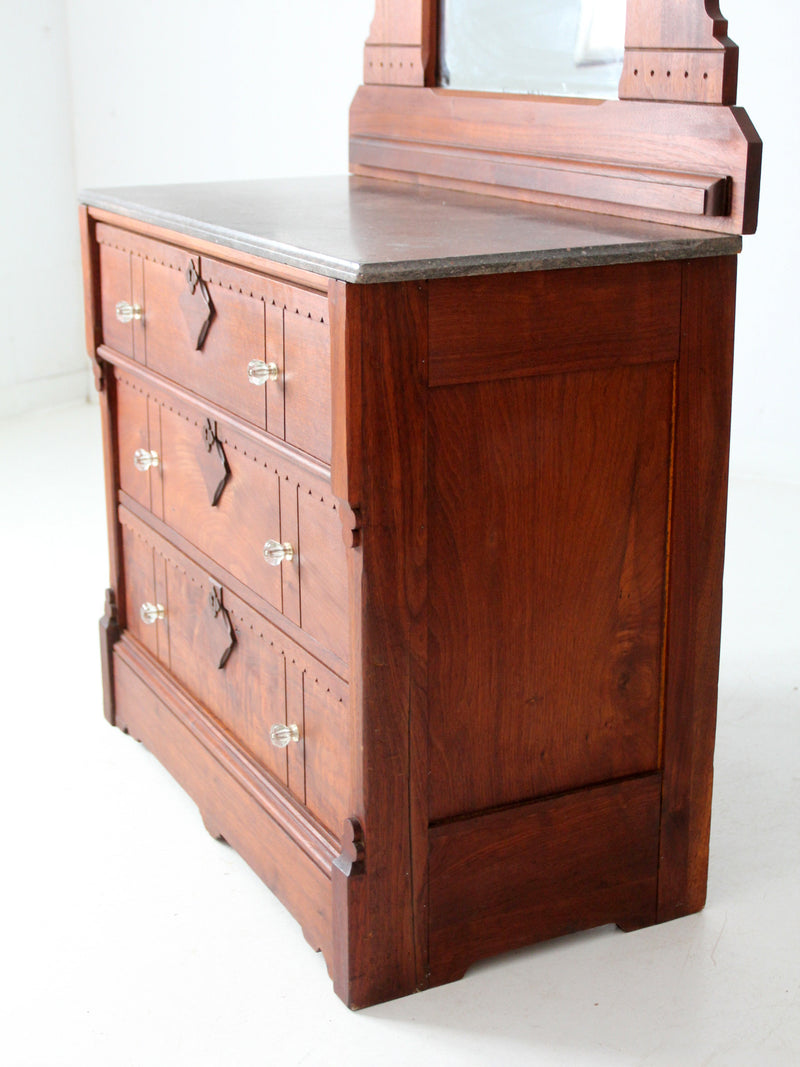 antique Victorian dresser with mirror