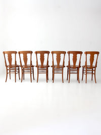 antique Victorian bentwood dining chairs | set of 6