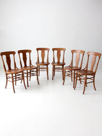 antique Victorian bentwood dining chairs | set of 6