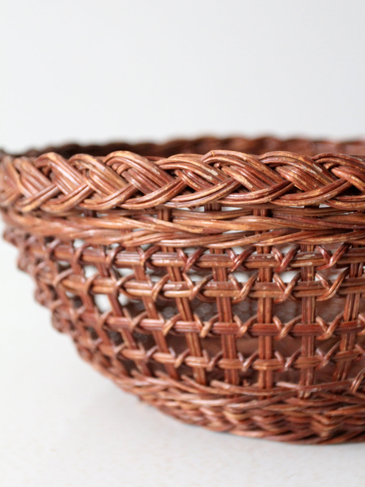 vintage wicker bowl