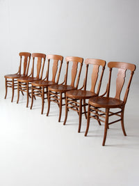 antique Victorian bentwood dining chairs | set of 6