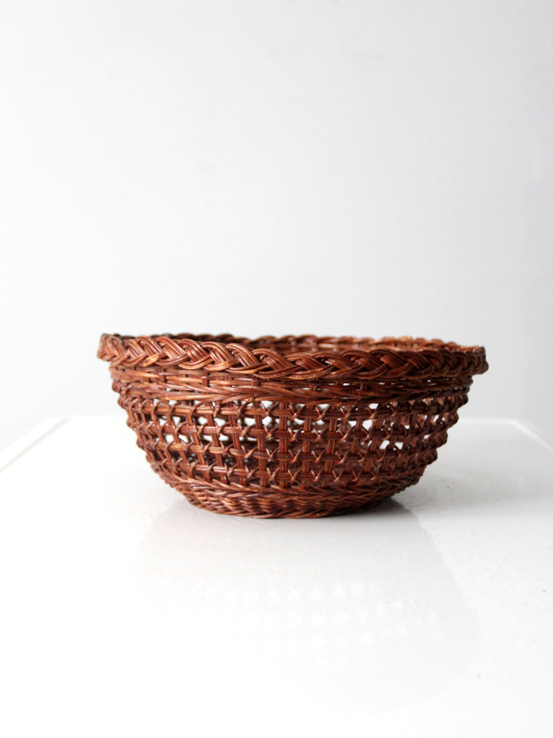 vintage wicker bowl